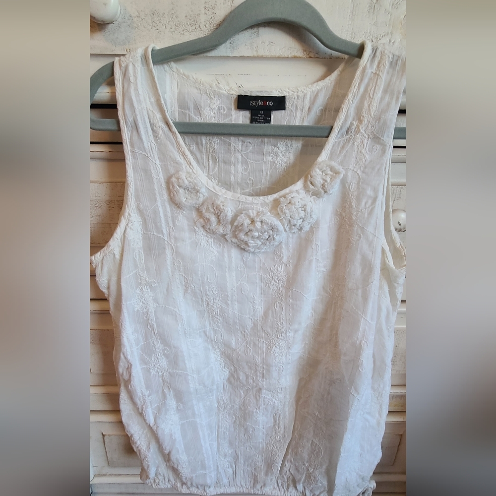 White Sleeveless Top